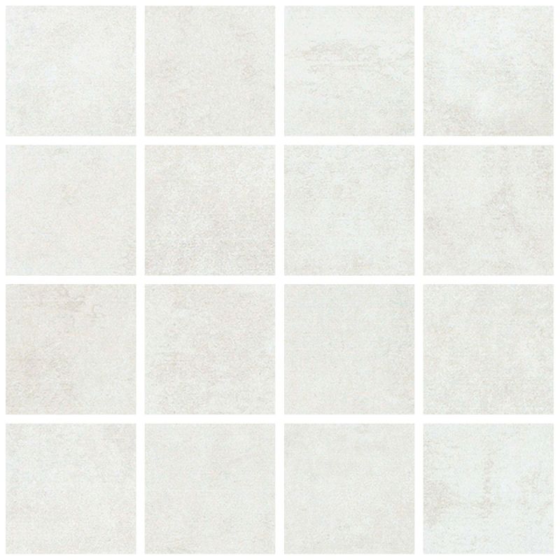 Feinsteinzeug-Fliese Mosaik Atrium Alpha blanco 30 x 30 cm