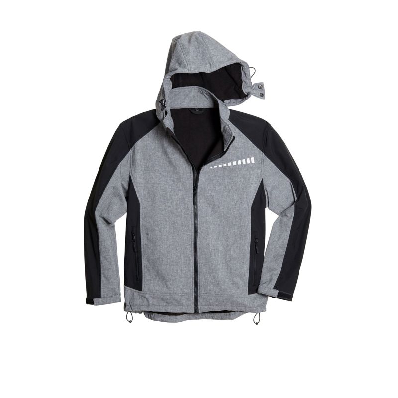 Scheibler Hoody Professional Softshell dunkelgrau meliert/schwarz Größe M