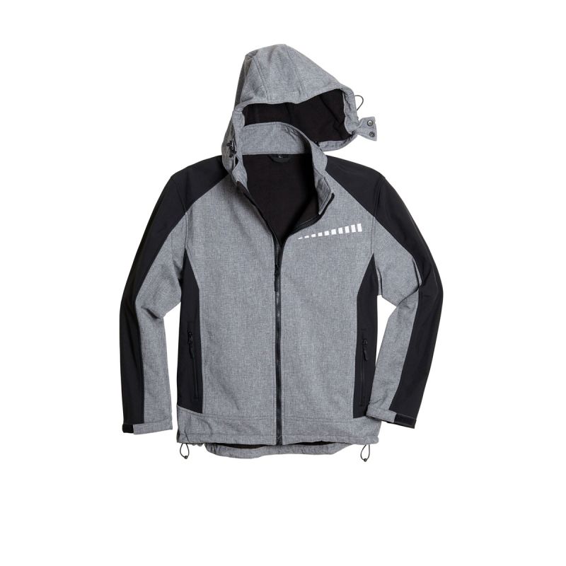 Scheibler Hoody Professional Softshell dunkelgrau meliert/schwarz Größe XL