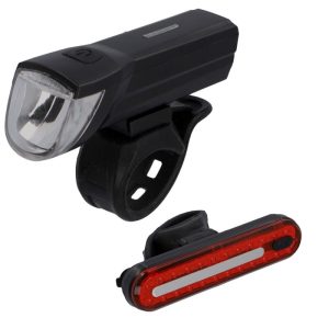 Fischer Fahrrad Akku LED Beleuchtungsset 30 Lux Fischer Fahrrad Akku LED Beleuchtungsset 30 Lux