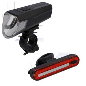 Fischer Fahrrad Akku LED Beleuchtungsset 80 Lux Fischer Fahrrad Akku LED Beleuchtungsset 80 Lux
