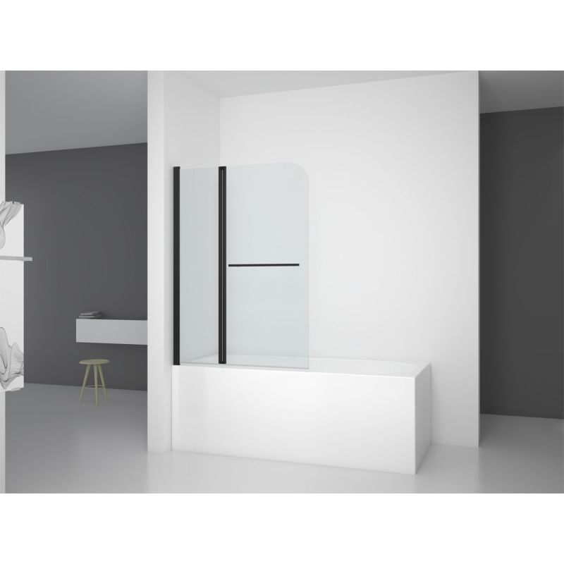 Aurlane Badewannenfaltwand Black Spririt 2 100 x 140 cm