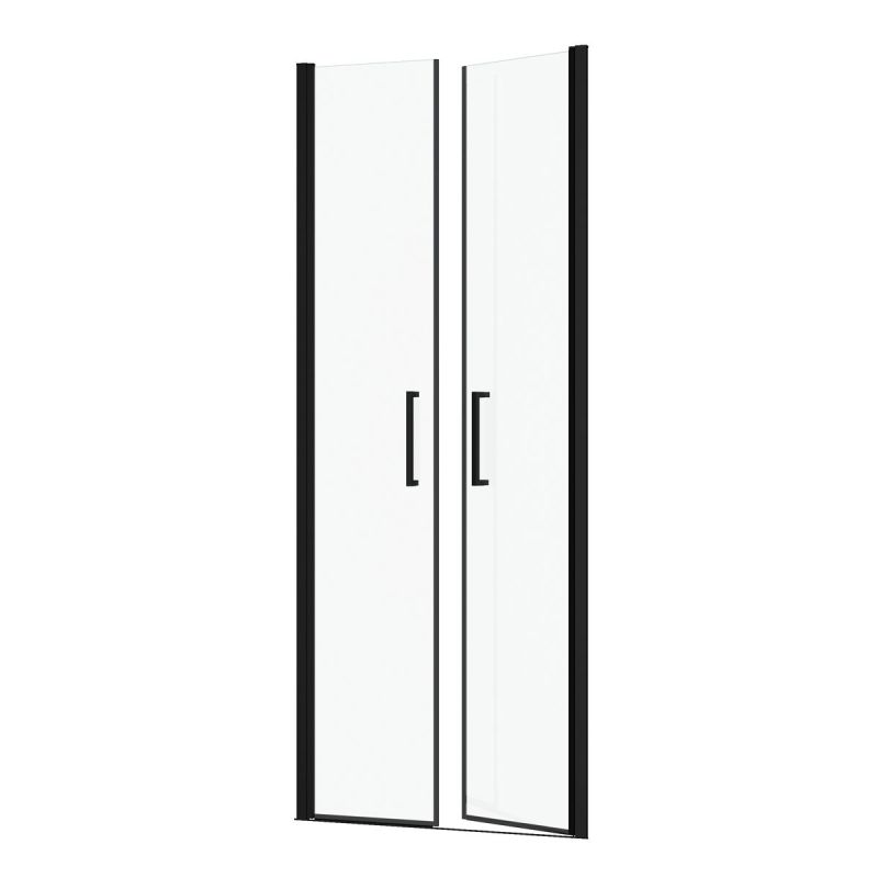 Aurlane Glasdusche Saloon shwarz 80 x 200 cm