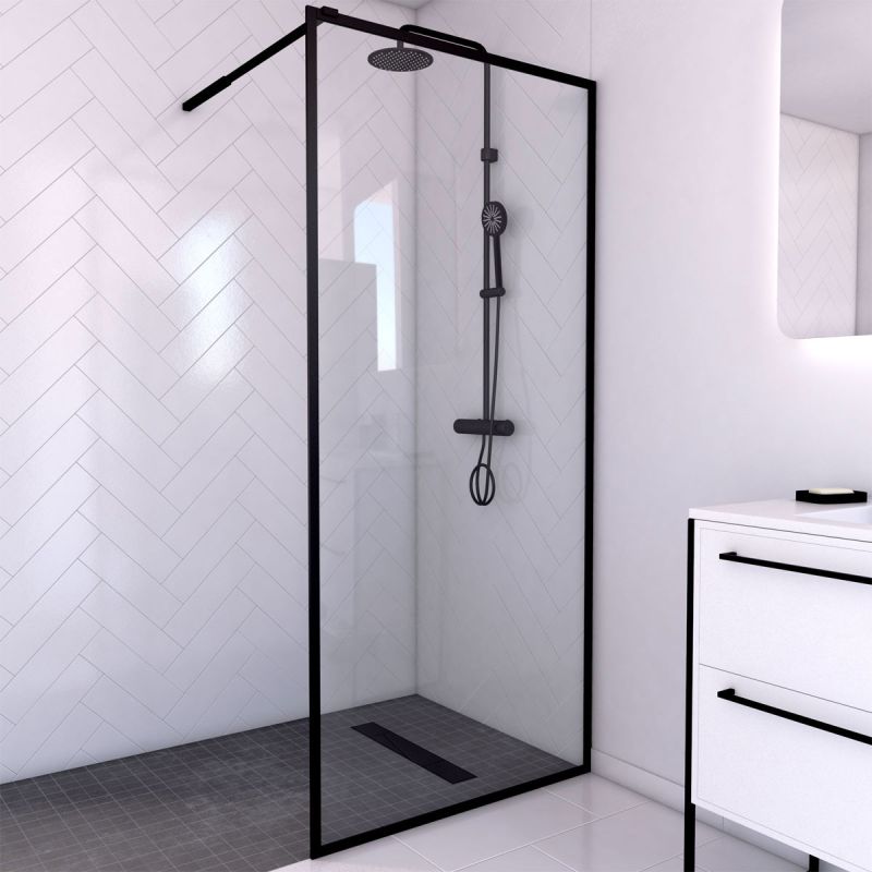 Aurlane Walk In Dusche Dark Edge 90 x 200 cm
