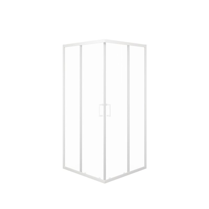 Aurlane Glasdusche Factory eckig weiß 90 x 200 x 90 cm