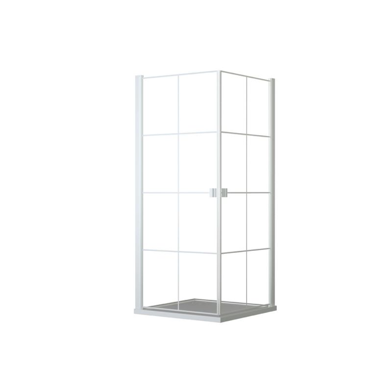 Aurlane Glasdusche White Galaxy eckig 90 x 200 x 90 cm