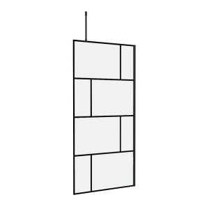 Aurlane Walk In Dusche Bricks schwarz 90 x 195 cm Aurlane Walk In Dusche Bricks schwarz 90 x 195 cm