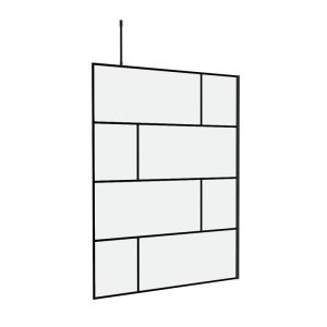 Aurlane Walk In Dusche Bricks schwarz 140 x 195 cm Aurlane Walk In Dusche Bricks schwarz 140 x 195 cm