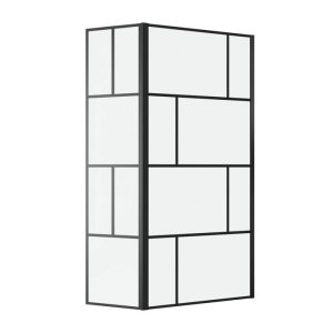 Aurlane Walk In Dusche Bricks schwarz 130 x 195 cm Aurlane Walk In Dusche Bricks schwarz 130 x 195 cm