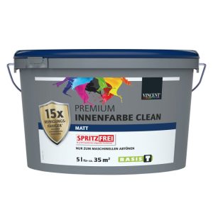 Vincent Wandfarbe Premium Innenfarbe Clean MIX IT! matt 5 L Vincent Wandfarbe Premium Innenfarbe Clean MIX IT! matt 5 L