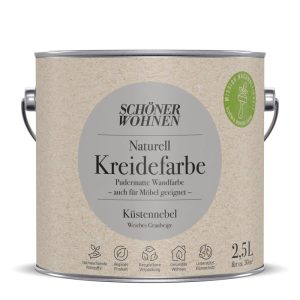 Schöner Wohnen Farbe Naturell Kreidefarbe 2,5 L Kuestennebel Schöner Wohnen Farbe Naturell Kreidefarbe 2,5 L Kuestennebel