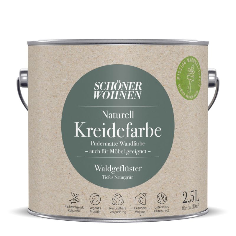 Schöner Wohnen Farbe Naturell Kreidefarbe 2,5 L Waldgefluester