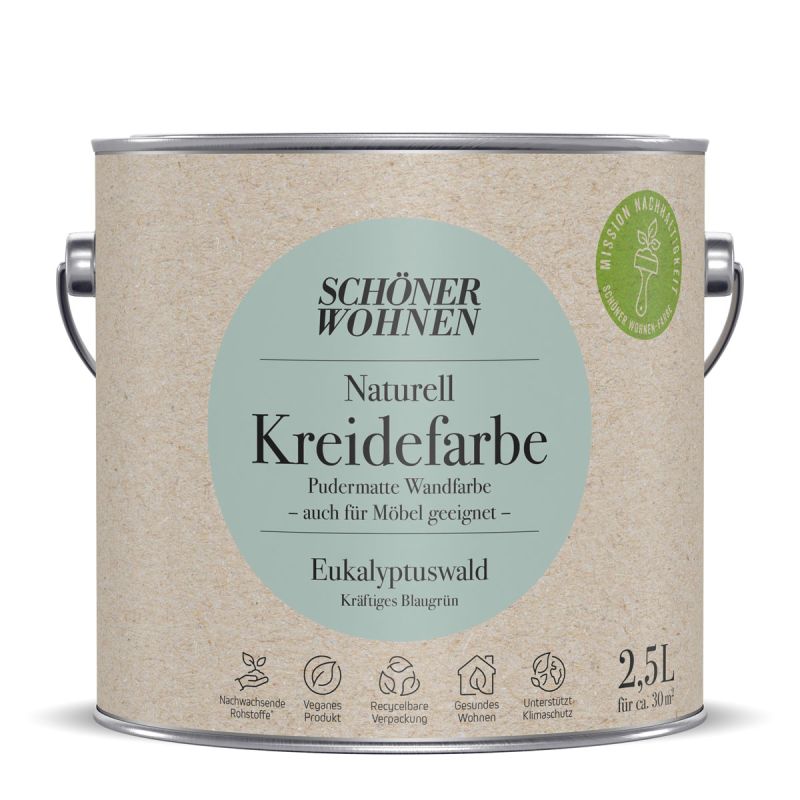 Schöner Wohnen Farbe  Naturell Kreidefarbe 2,5 L Eukalyptuswald