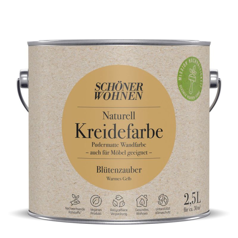 Schöner Wohnen Farbe Naturell Kreidefarbe 2,5 L Blutenzauber