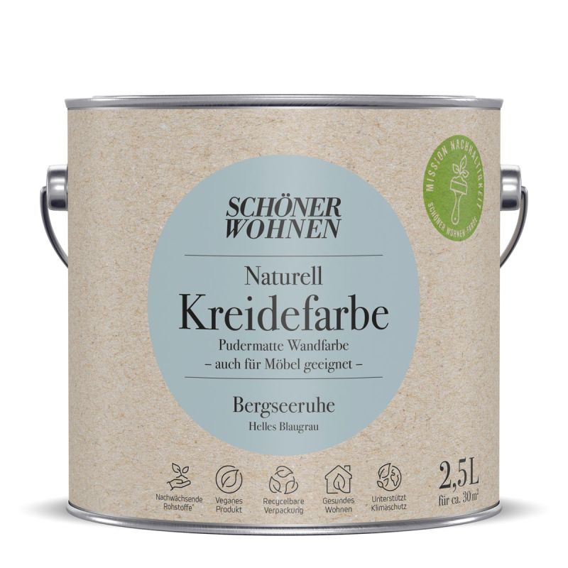 Schöner Wohnen Farbe Naturell Kreidefarbe 2,5 L Bergseeruhe