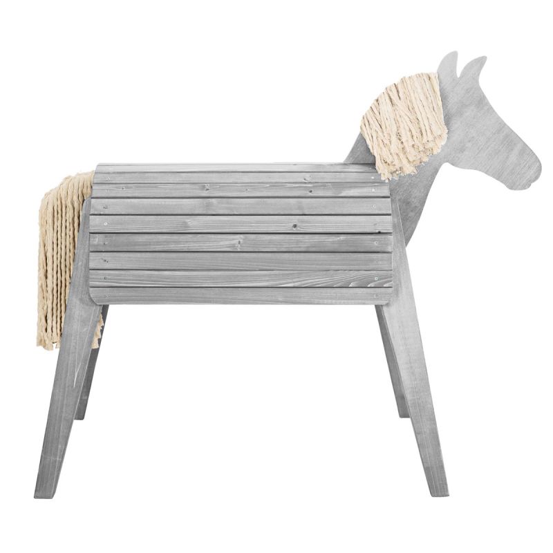 Spielpferd grau 64 x 123 x 151 cm