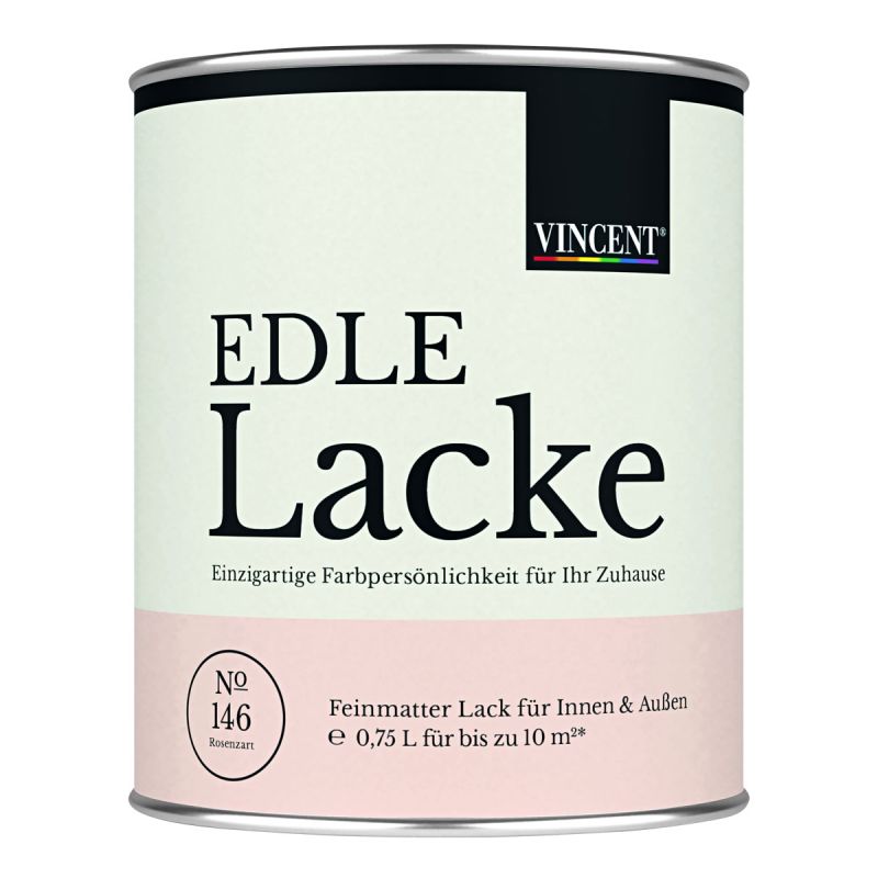 Vincent Edle Lacke Rosenzart feinmatt 750 ml