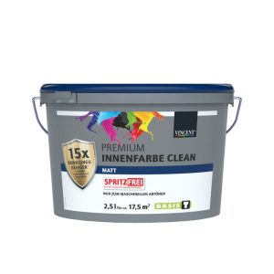 Vincent Wandfarbe Premium Innenfarbe Clean Mix it matt 2,5 L Vincent Wandfarbe Premium Innenfarbe Clean Mix it matt 2,5 L