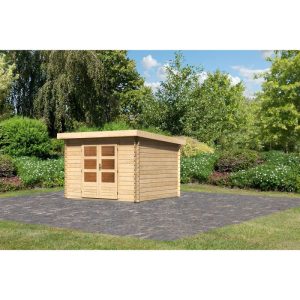 Karibu  Blockbohlenhaus Emscher 5 297 x 297 cm naturbelassen