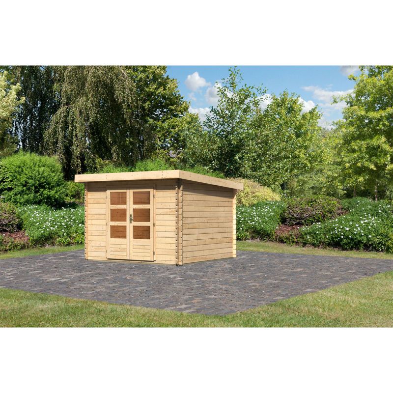 Karibu  Blockbohlenhaus Emscher 5 297 x 297 cm naturbelassen