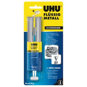 UHU Zwei-Komponenten-Klebstoff Flüssig Metall 28 g UHU Zwei-Komponenten-Klebstoff Flüssig Metall 28 g