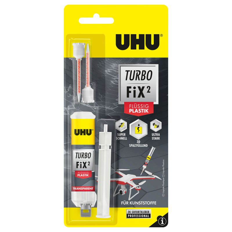 UHU  Zwei-Komponenten-Klebstoff „Turbo Fix Plastik“, 10 g