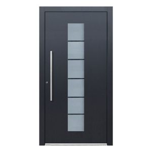 Aluminium-Sicherheitshaustür 108 Lucca anthrazit Anschlag links 100 x 210 cm