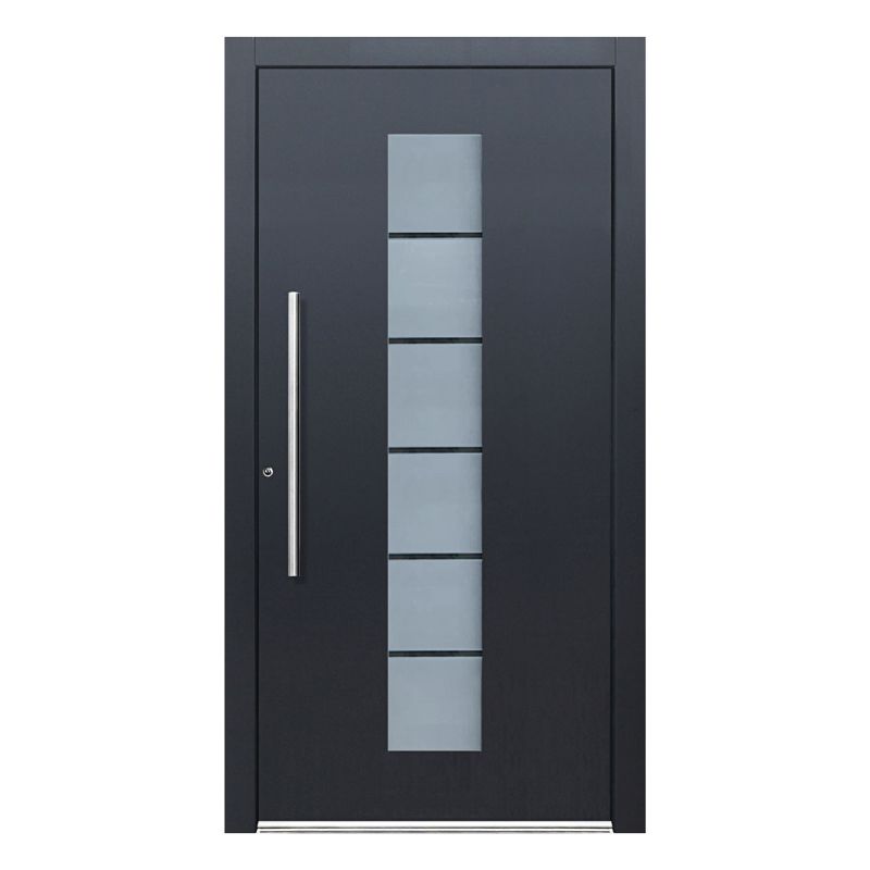 Aluminium-Sicherheitshaustür 108 Lucca anthrazit Anschlag links 100 x 210 cm