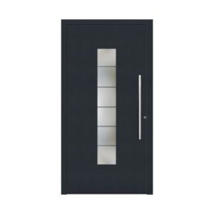 Aluminium-Sicherheitshaustür 108 Lucca anthrazit Anschlag rechts 100 x 210 cm