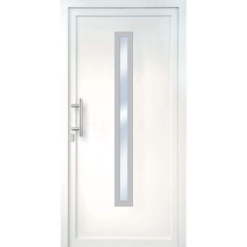 Kunststoff-Haustür Signum PVC Mod 70 weiß 100 x 210 cm links