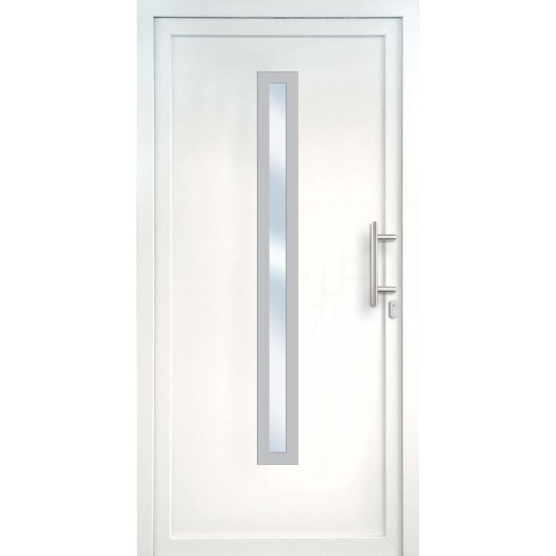 Kunststoff-Haustür Signum PVC Mod 70 weiß 100 x 210 cm rechts