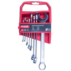 Krone Gabel-Ringschlüssel-Satz 6-22 mm 8-teilig Krone Gabel-Ringschlüssel-Satz 6-22 mm 8-teilig