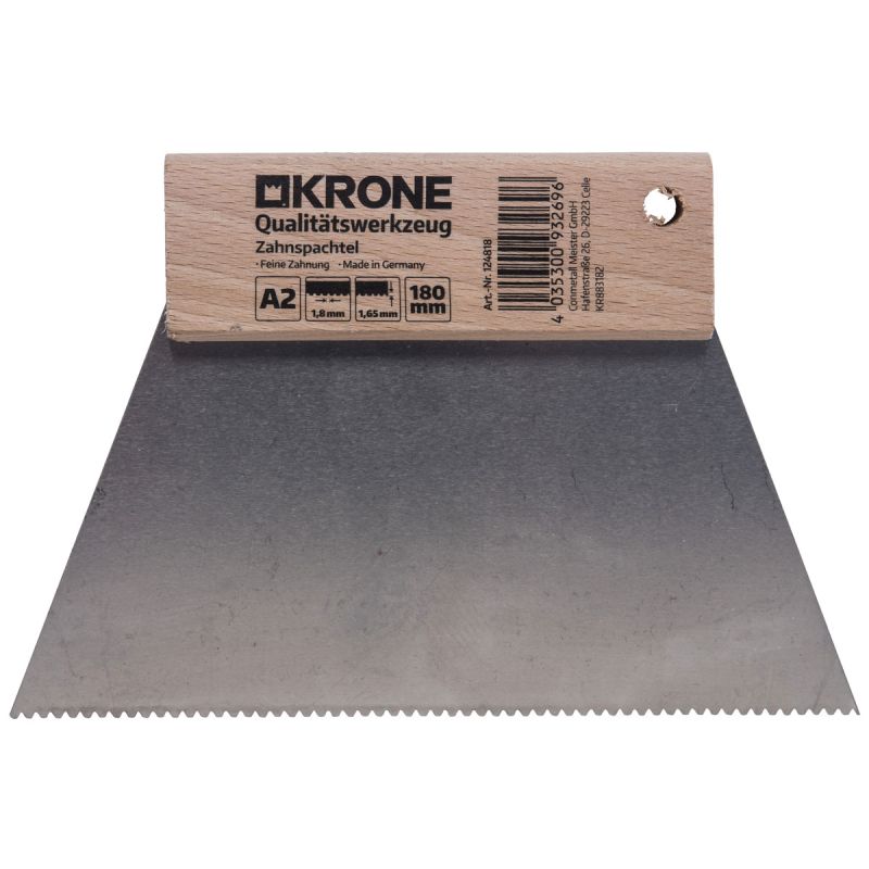 Krone Zahnspachtel 180 mm A2 1,7 x 1,4mm