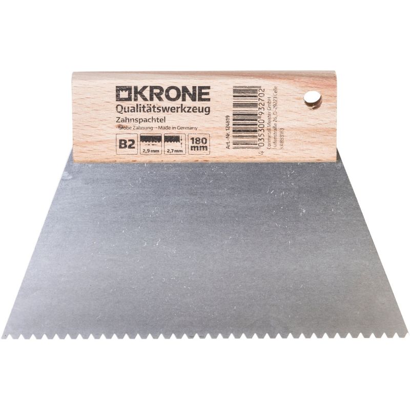 Krone Zahnspachtel 180 mm B2 3 x 2,55mm