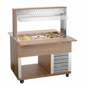 Bartscher Salat-Buffetwagen K3110-200U, 3x 1/1 GN, Ulme Bartscher Salat-Buffetwagen K3110-200U, 3x 1/1 GN, Ulme