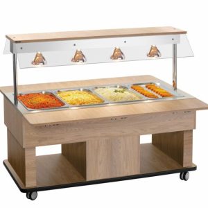 Bartscher Buffetwagen warm Kids W4110-150U, 4x 1/1 GN, Ulme Bartscher Buffetwagen warm Kids W4110-150U, 4x 1/1 GN, Ulme