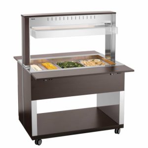 Bartscher Buffetwagen warm W3110-200W, 3x 1/1 GN, Wenge Bartscher Buffetwagen warm W3110-200W, 3x 1/1 GN, Wenge