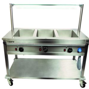 SARO Bain Marie Trolley 2x 1/1 GN, Bedienung lange Seite SARO Bain Marie Trolley 2x 1/1 GN, Bedienung lange Seite