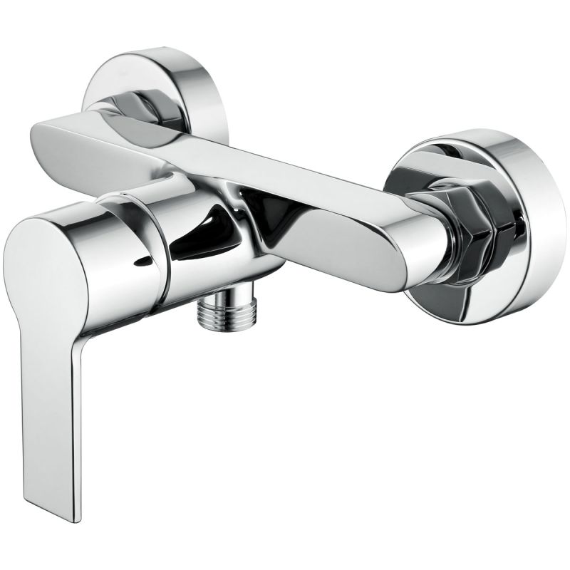 Basic Duscharmatur Arles chrom 1/2"-Brauseanschluss inkl S-Anschlüssen und Rosetten