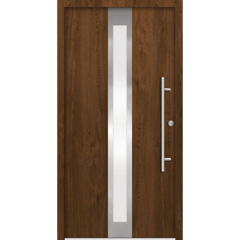 SplenDoor  Premium-Haustür Passivedoor Stockholm energiesparend nussbaum 110 x 210 cm rechts
