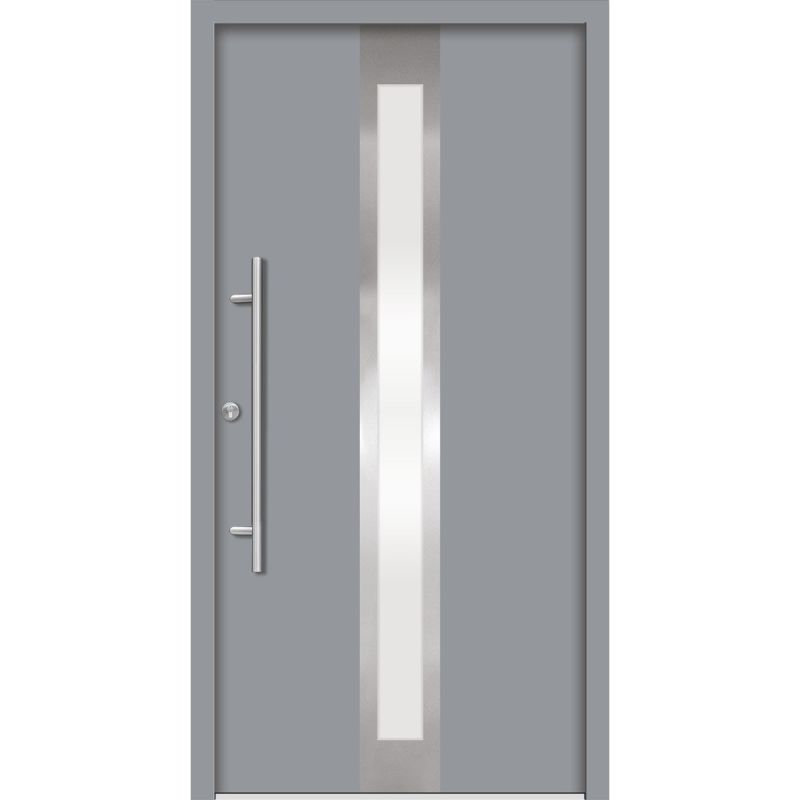 SplenDoor Premium-Haustür Passivedoor Stockholm energiesparend grau 100 x 210 cm links