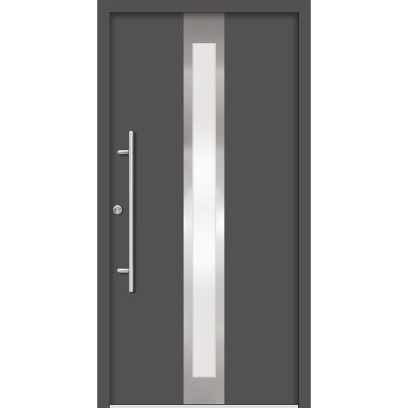 SplenDoor Premium-Haustür Passivedoor Stockholm energiesparend anthrazit 100 x 200 cm links