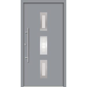 SplenDoor Premium-Haustür Passivedoor Aalborg energiesparend grau 110 x 210 cm links SplenDoor Premium-Haustür Passivedoor Aalborg energiesparend grau 110 x 210 cm links