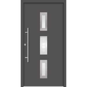 SplenDoor Premium-Haustür Passivedoor Aalborg energiesparend anthtazit 100 x 210 cm links SplenDoor Premium-Haustür Passivedoor Aalborg energiesparend anthtazit 100 x 210 cm links