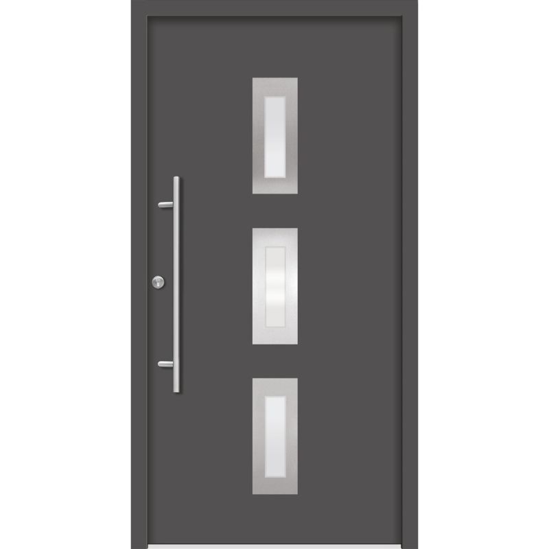SplenDoor Premium-Haustür Passivedoor Aalborg energiesparend anthrazit 100 x 200 cm links