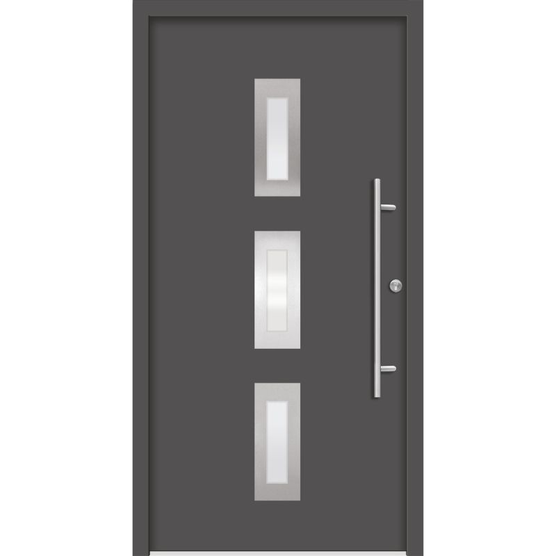 SplenDoor Premium-Haustür Passivedoor Aalborg energiesparend anthrazit 100 x 200 cm rechts