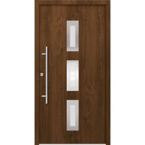 SplenDoor Premium-Haustür Passivedoor Aalborg energiesparend nussbaum 100 x 200 cm links SplenDoor Premium-Haustür Passivedoor Aalborg energiesparend nussbaum 100 x 200 cm links