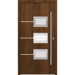 SplenDoor  Premium-Haustür Passivedoor Bergen energiesparend nussbaum 100 x 200 cm rechts
