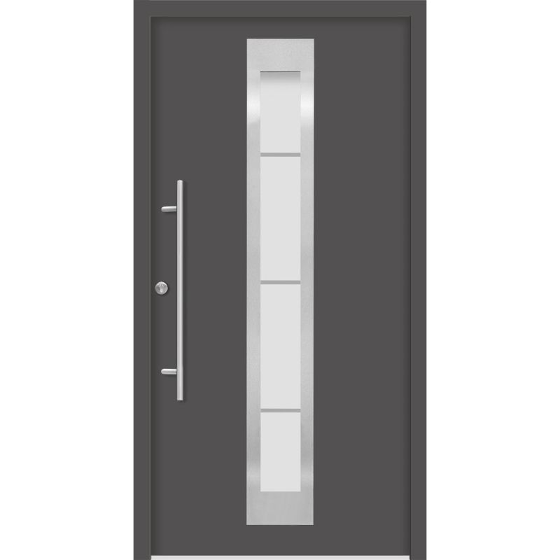 SplenDoor Premium-Haustür Passivedoor Malmo energiesparend anthrazit 110 x 210 cm links