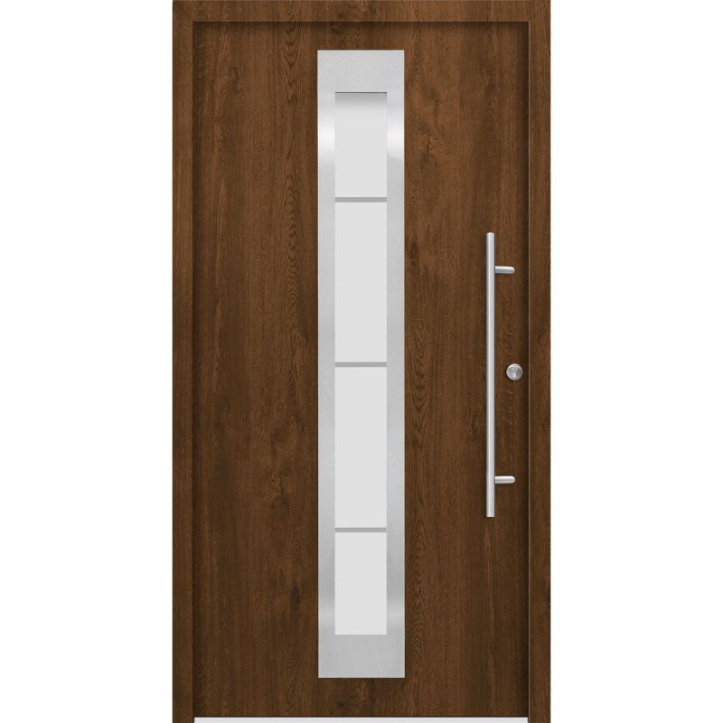 SplenDoor Premium-Haustür Passivedoor Malmo energiesparend nussbaum 110 x 210 cm rechts